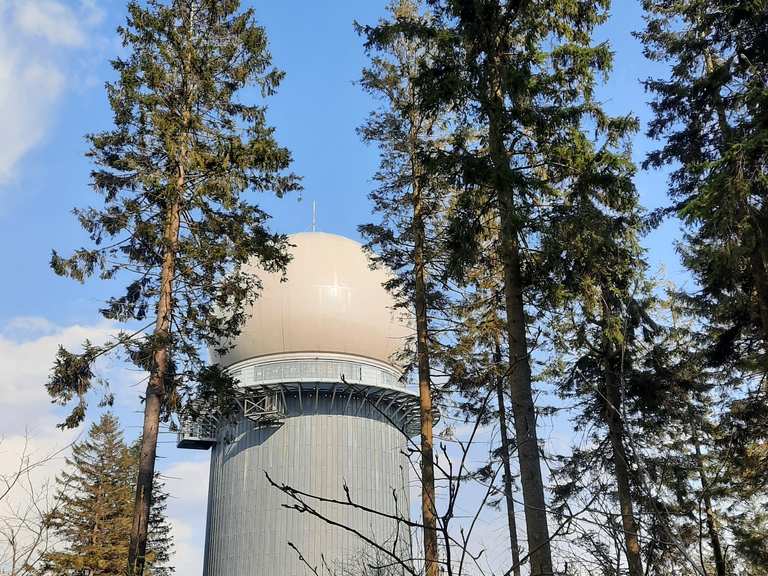 Radarstellung der BW am Döbraberg, hier mit NEUER Kuppel Wanderungen