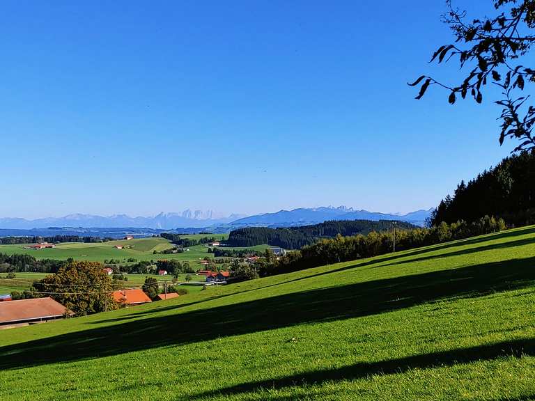 Blick vom Blender Blender Gipfel Runde von Wiggensbach Wanderung