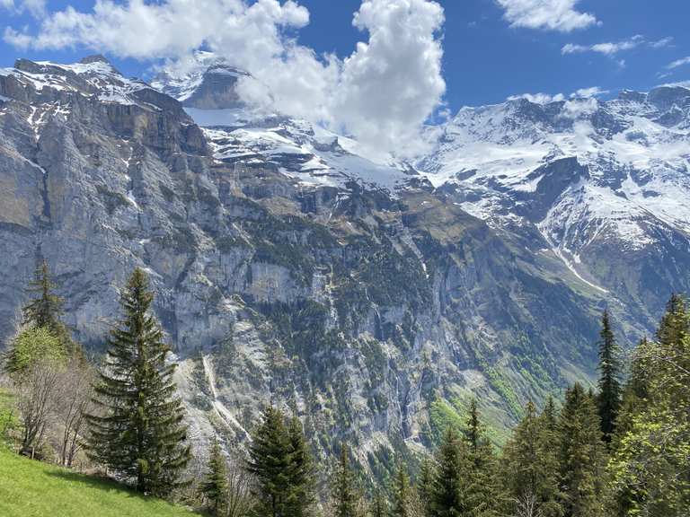 Aussichtspunkt Mürren – Alter Dorfkern Mürren loop from Mürren Bahnhof ...