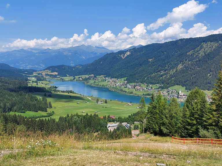 Weg zum Mittagsnock – Aussicht auf den Weißensee Loop from Techendorf ...