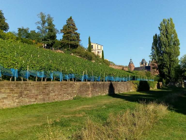 Aschaffenburg Kleine Schönbuschallee Runde von Mosbach Fahrradtour