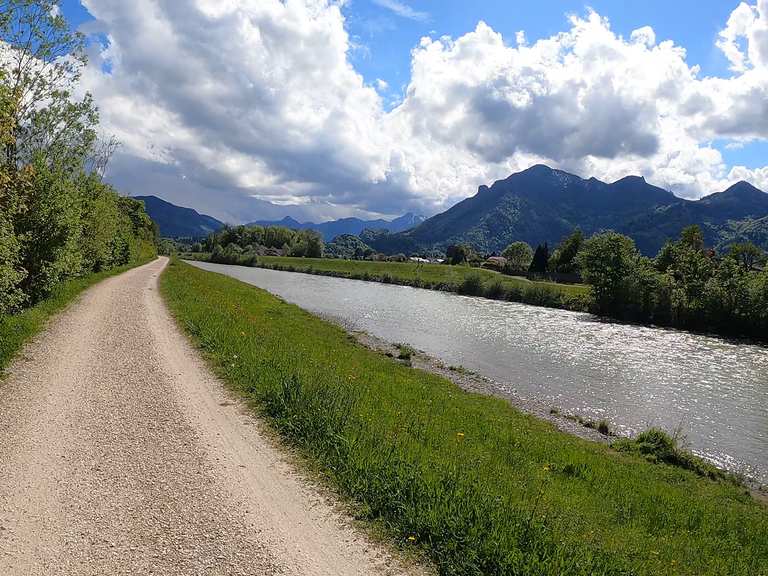 An der Tiroler Achen die Traun Runde von Pettendorf Fahrradtour