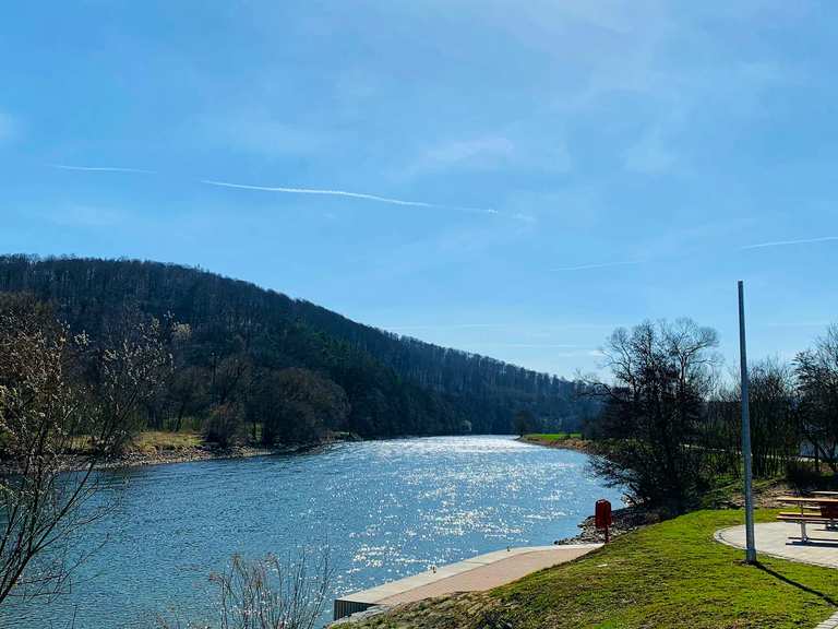 Wahnhausen Staustufe Schleuse Wilhelmshausen⛴️ Runde von Fuldatal