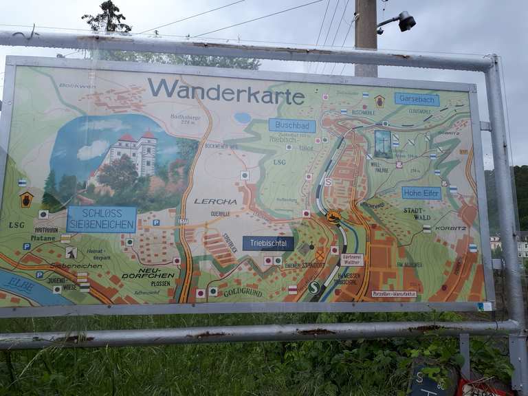 Stadtteilzentrum von Meissen Triebischtal Wanderungen und Rundwege