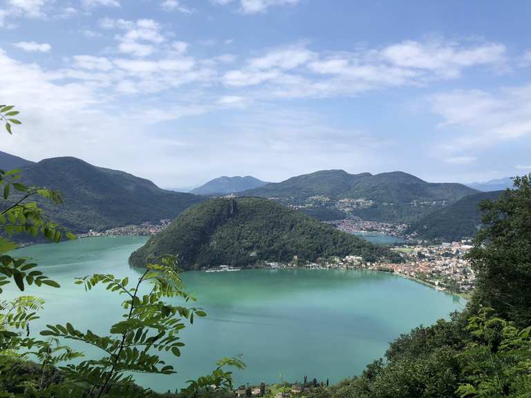 Sasso delle Parole Vista sul Lago di Lugano Runde von Figino Wanderung Komoot