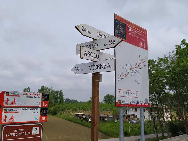 Ponte sulla Treviso Ostiglia percorsi ciclabili Komoot