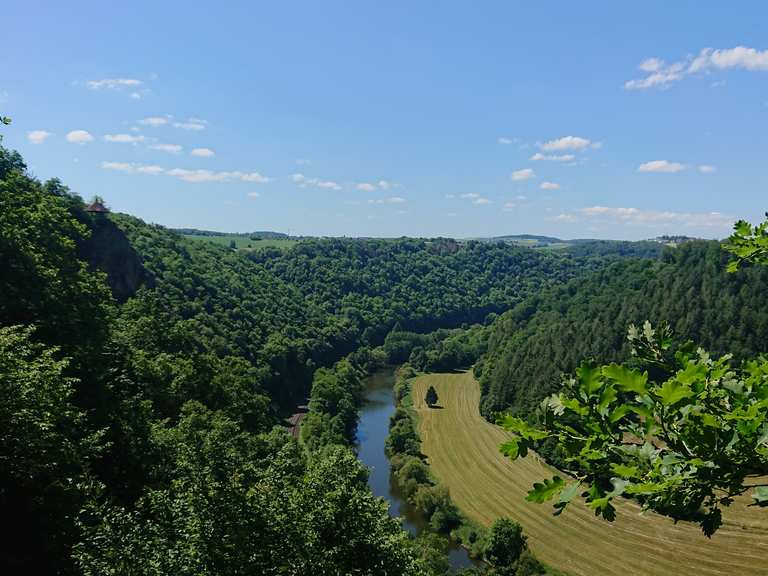 Blick auf Lahn und Gabelstein loop from Cramberg hike Komoot