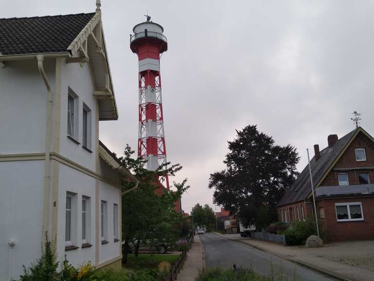 Leuchtturm Oberfeuer Grünendeich Radtouren und Radwege komoot