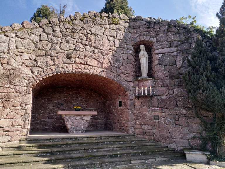 La grotte NotreDame de Lourdes Itinéraires vélo et carte Komoot
