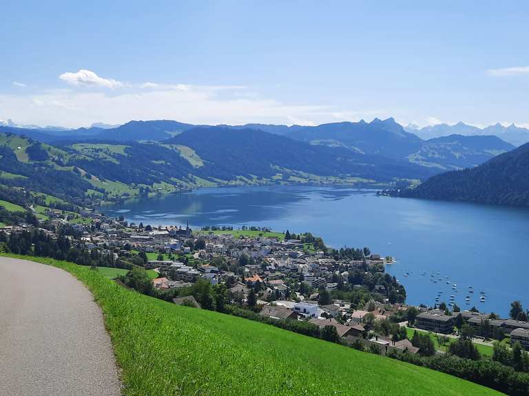 Blick auf den Ägerisee MountainbikeTouren und Trails komoot