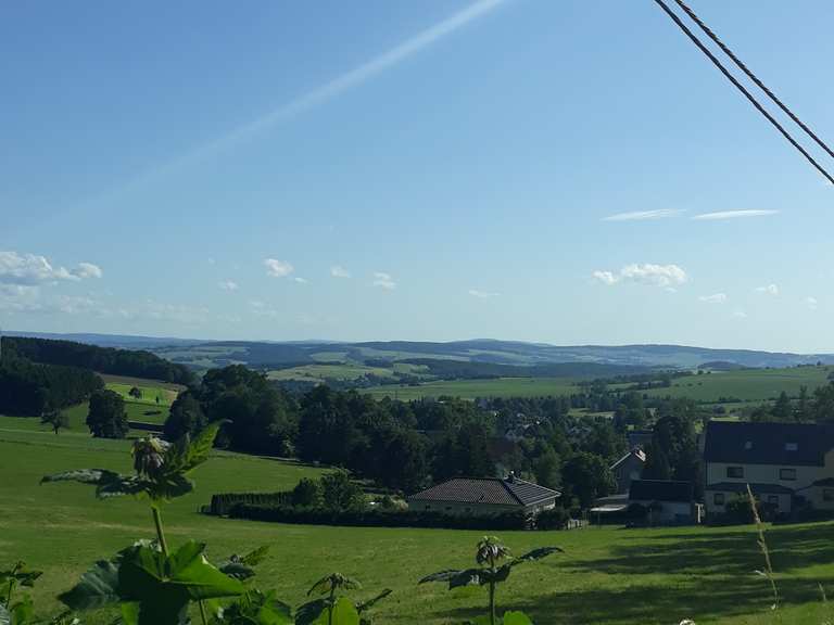 Steile Wand Meerane Bahntrassen Radweg Runde von Meerane Rennrad