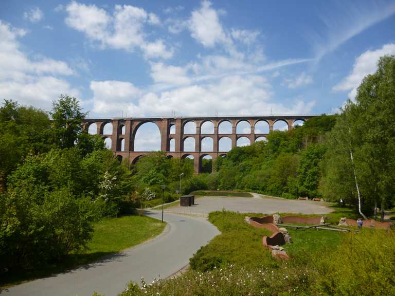 göltschtalbrücke zu käppels teichen mit dem fahrrad