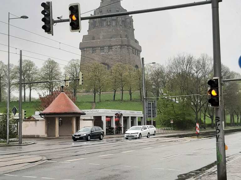 Stauteich LößnigDölitz Springbrunnen Runde von Stötteritz