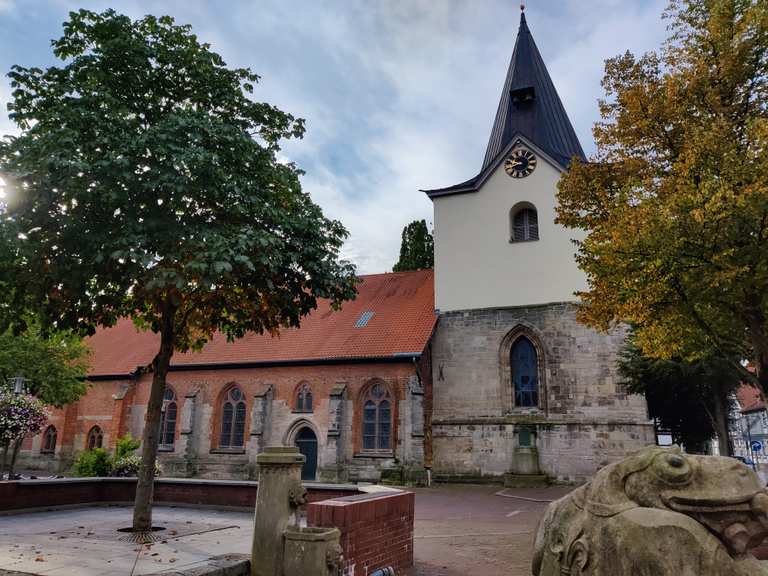 Innenstadt Neustadt am Rübenberge EUgefördert fietsroutes en kaart