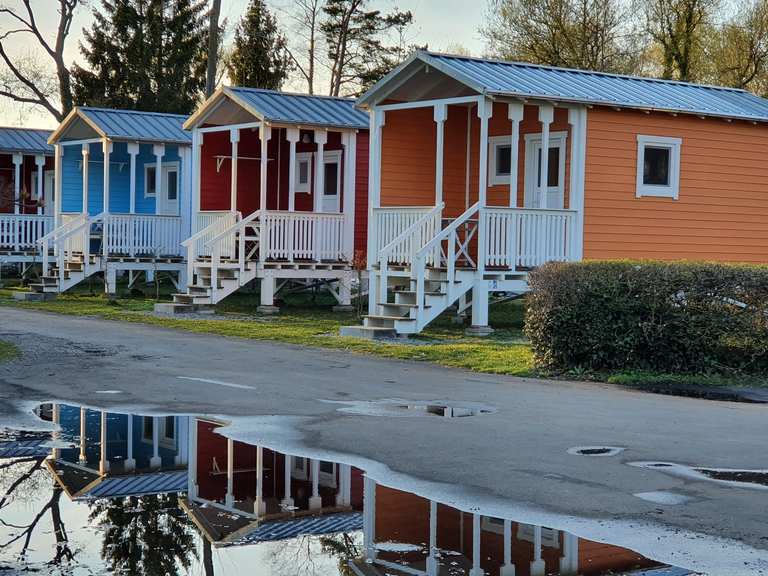 Strandhtten und Minilodges im Camping Park Gohren  Wander- & Radrouten |  Komoot