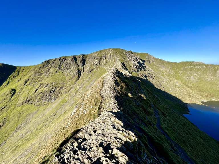 Striding Edge, Helvellyn & Swirral Edge loop from Glenridding — Lake ...