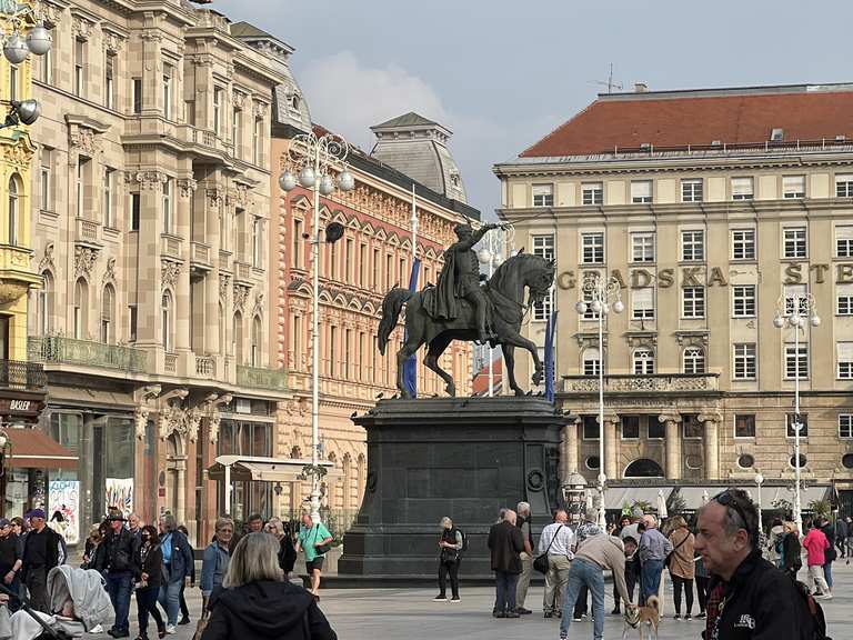 BanJelačićaStatue Wanderungen und Rundwege komoot