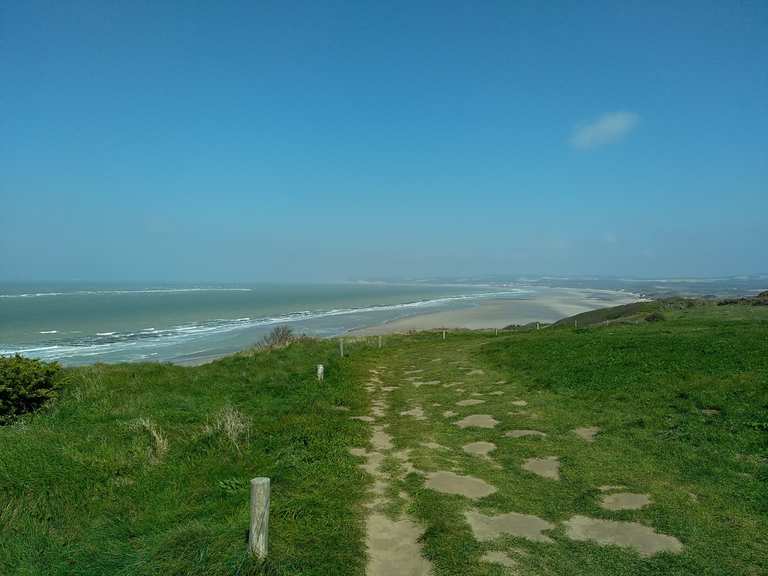 Cap Gris-Nez — boucle — course à pied depuis Audinghen dans le parc ...