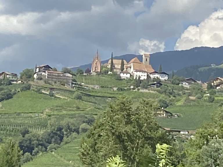 Meran - Passerpromenade – Blick aus großer Höhe auf Schenna Runde von ...