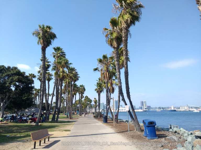 Glorietta Bay Park Coronado San Diego Bridge loop from Gaslamp
