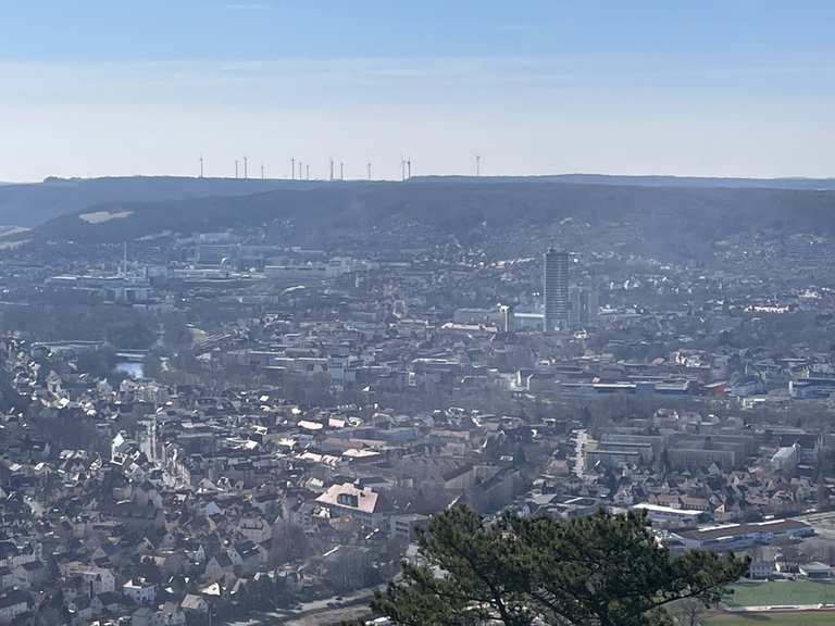 Aussicht auf Jena Ost Blick auf den Jenzig Runde von Wenigenjena