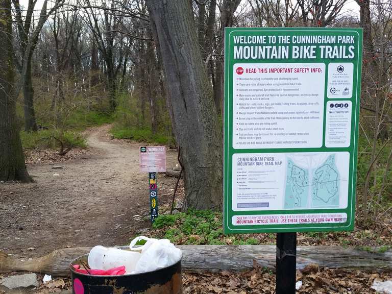 Cunningham Park Trailhead Mountain Bike Trails Tracks Komoot