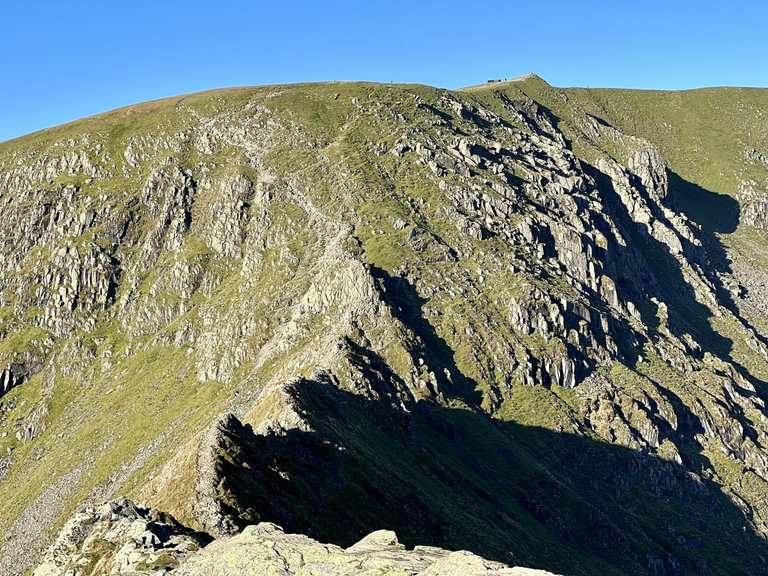 Helvellyn via Striding Edge & St Sunday Crag loop from Glenridding ...