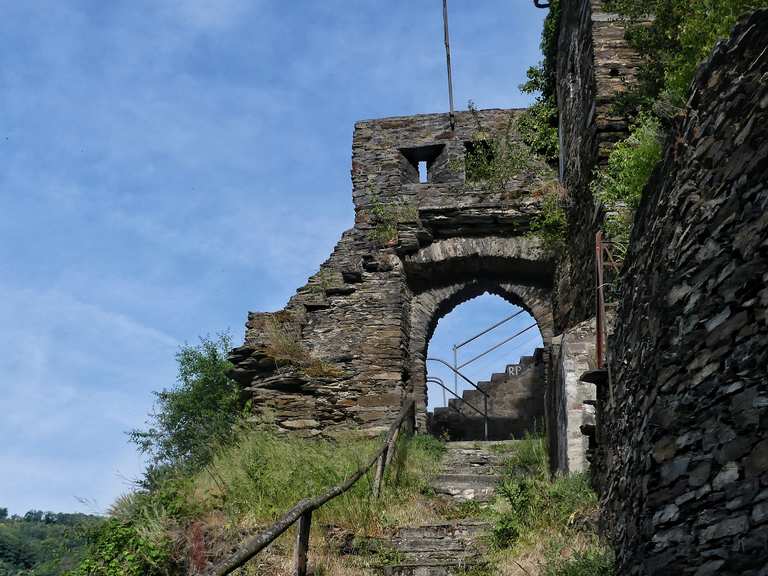 Burg Gutenfels Rheinsteig Lorch bis Kaub Runde von Kaub Wanderung Komoot