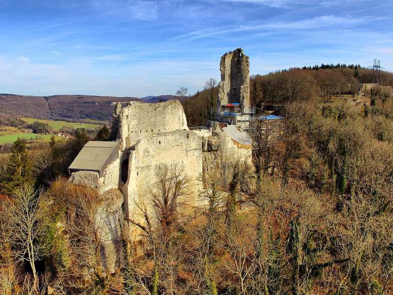 Le ravin de Valbois, et les châteaux de Cléron et de Scey — boucle dans ...