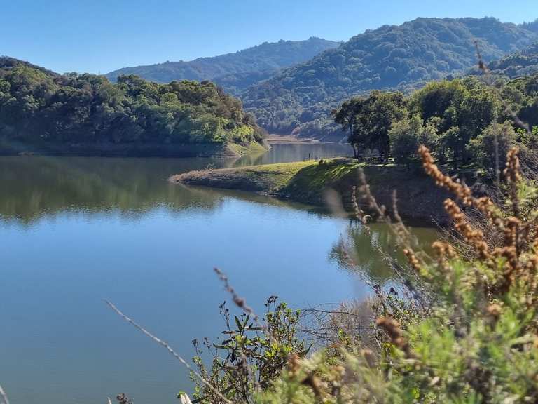 Stevens Creek Reservoir, Route 9 & Adobe Creek anello da Sunnyvale ...