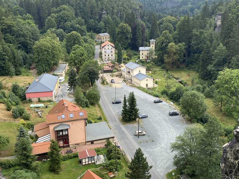 Parkplatz und Bushaltestelle Schweizermühle Wanderungen und Rundwege