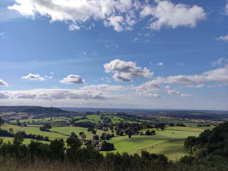 Hill on the Cotswold Way loop from Dursley hike Komoot