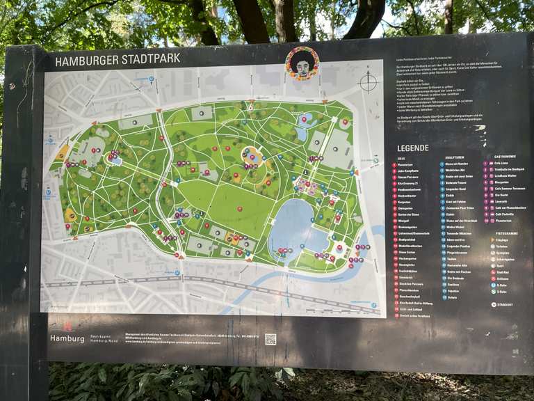 Hamburger Stadtpark Karte: Wanderungen und Rundwege | komoot