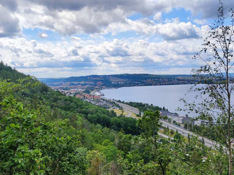 Majestic view over Jönköping and Husqvarna Wanderungen und Rundwege