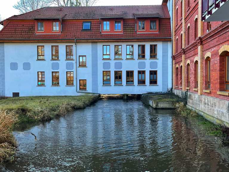Tolles Gebäude an der GeraLohmühle MountainbikeTouren und Trails