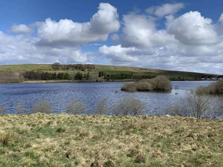 Carron Valley Reservoir and snack break bench. - Mountain Bike Trails ...