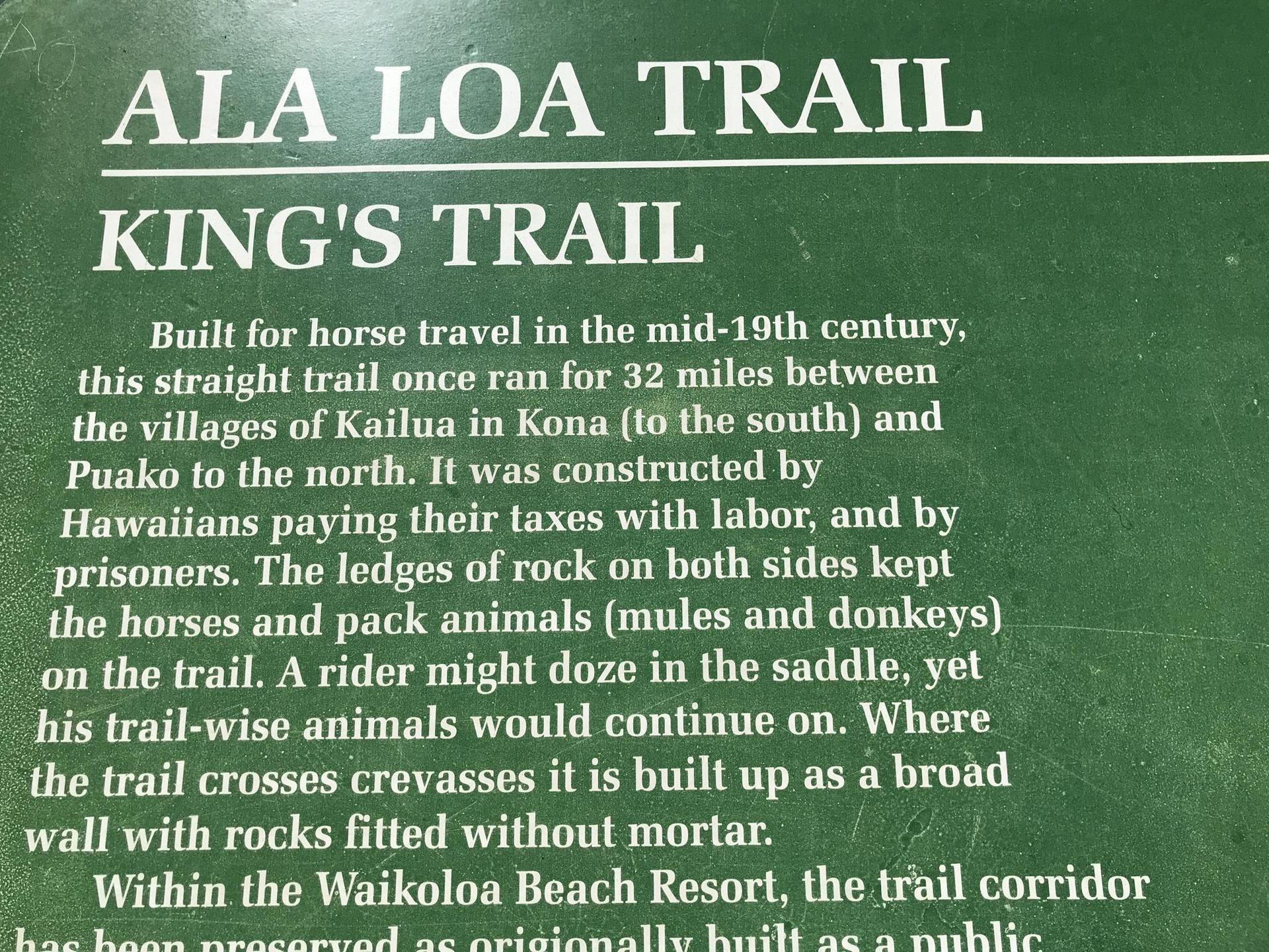 A close-up of a green informational sign with white text.