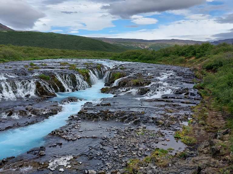 Hlauptungufoss – Brúarfoss Runde von Reykholt | Wanderung | Komoot