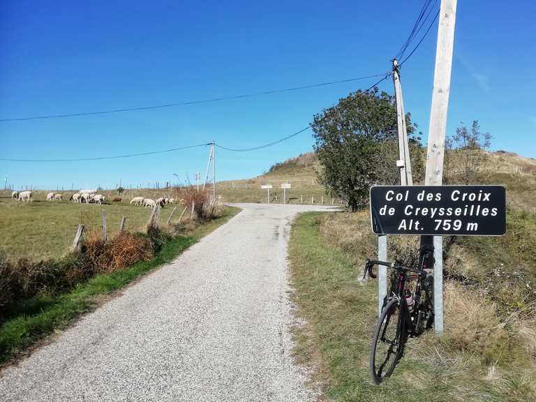 Les Croix de Creysseilles Rennradfahren und Rennradtouren komoot
