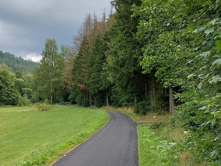Schöne Strecke Fuldatal Radweg bei Eichenzell Runde von Gersfeld