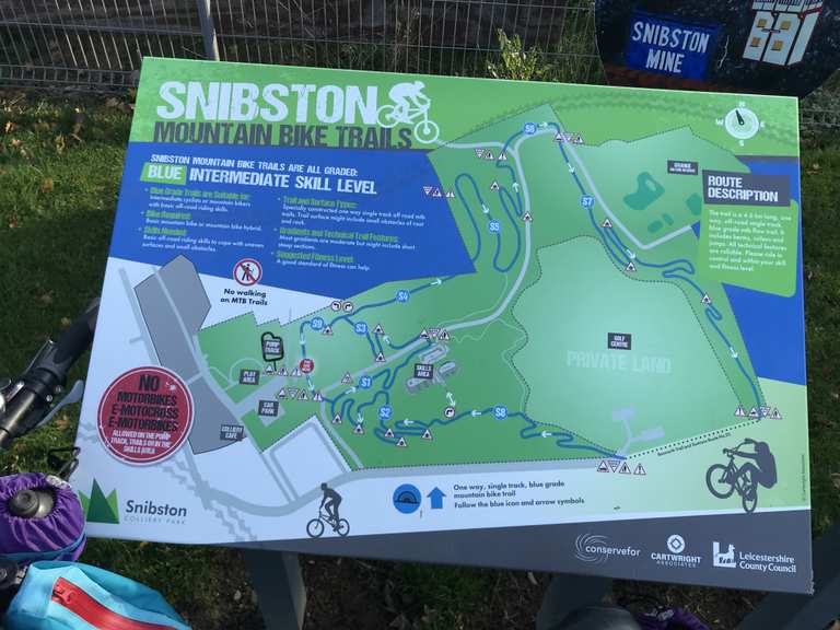 Snibston Country Park trails Mountain Bike Trails Tracks Komoot