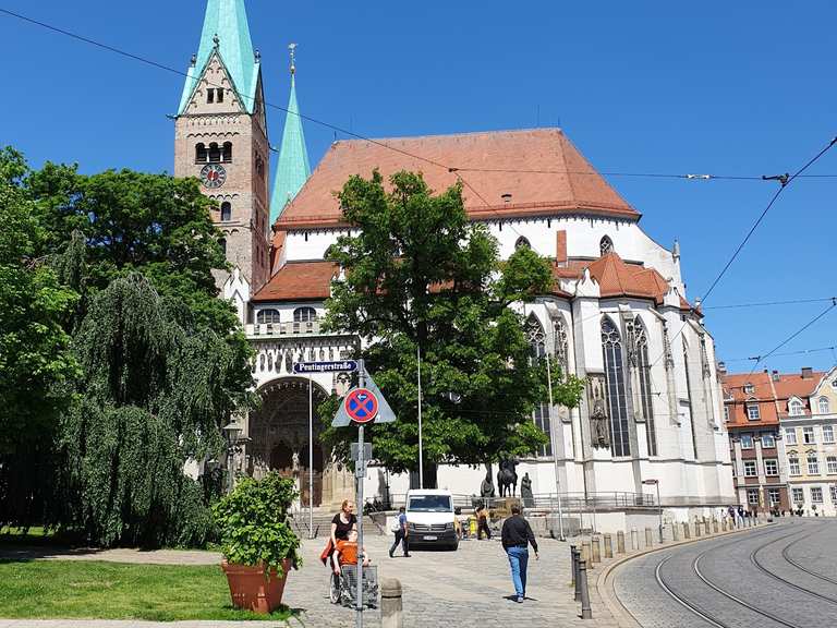 Bronze-Statue "Simpert von Augsburg": Wanderungen und Rundwege | komoot