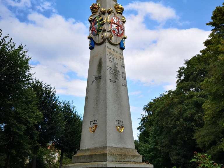 Kursächsische Postmeilensäule Pirna Wanderungen und Rundwege komoot