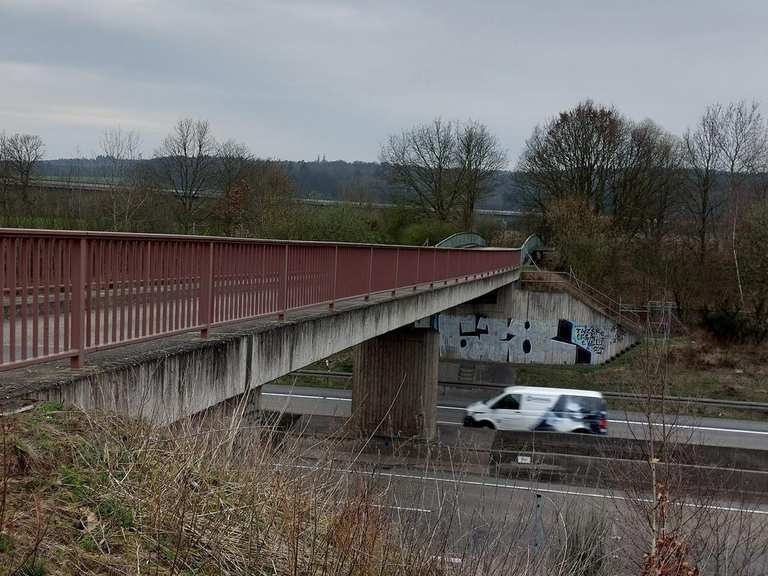 Radwegekreuzung mit Brücke über A66 - Cycle Routes and Map | Komoot