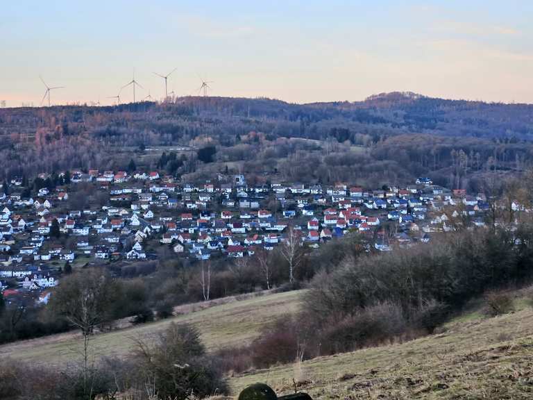 Panorama Blick auf Großalmerode MountainbikeTouren und Trails komoot