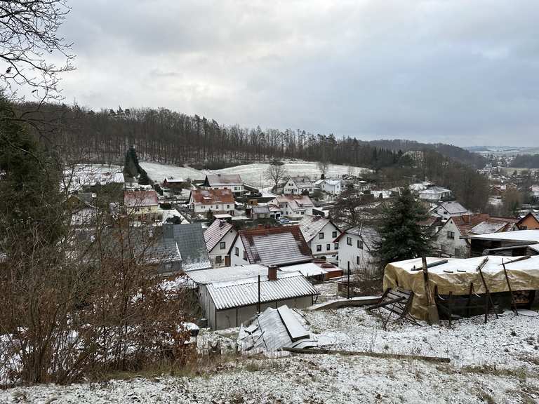 Wartburgblick Hainichblick Runde von Förtha (Kr Eisenach) Wanderung