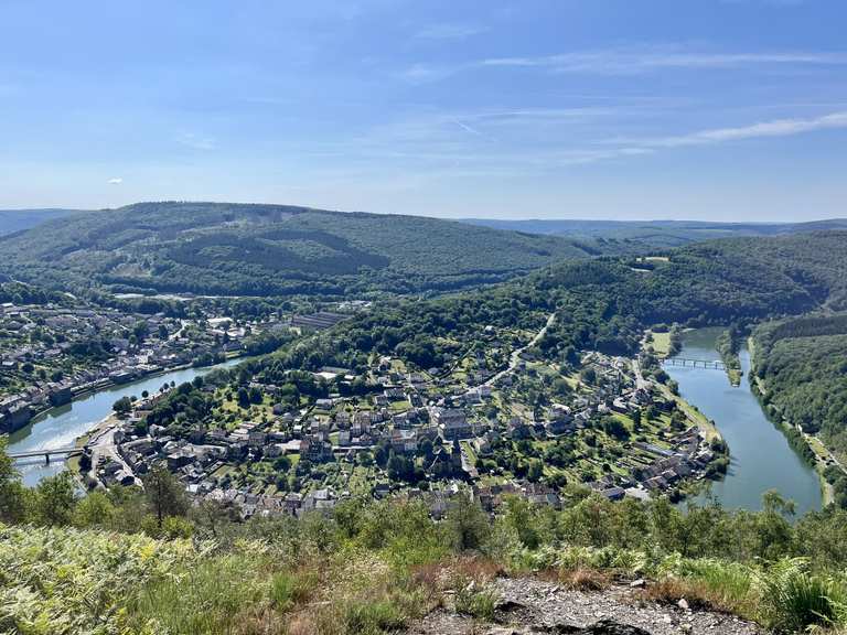 La roche à Sept Heures — loop — running from Monthermé in the Parc ...