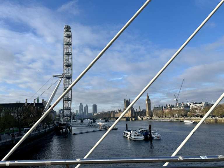 Thames Path loop from Charing Cross — Greater London | run | Komoot