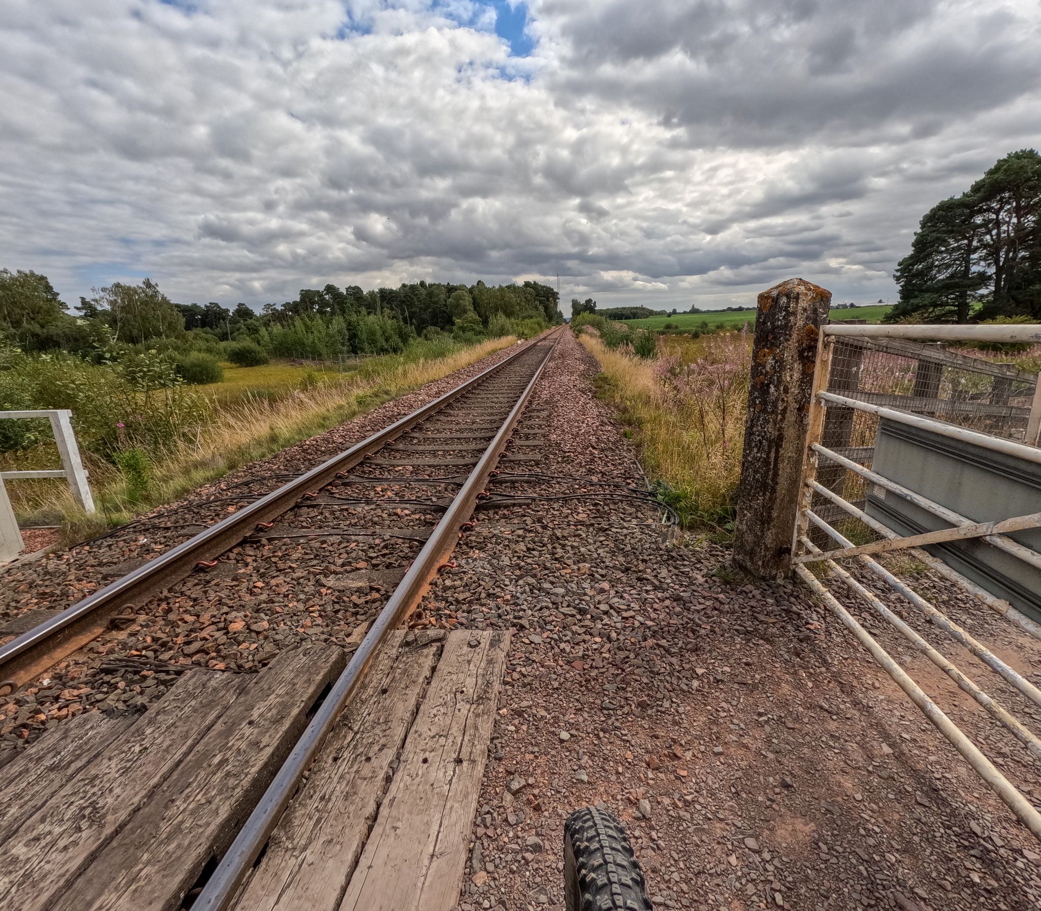 Just missed the vintage train carriages going pass.