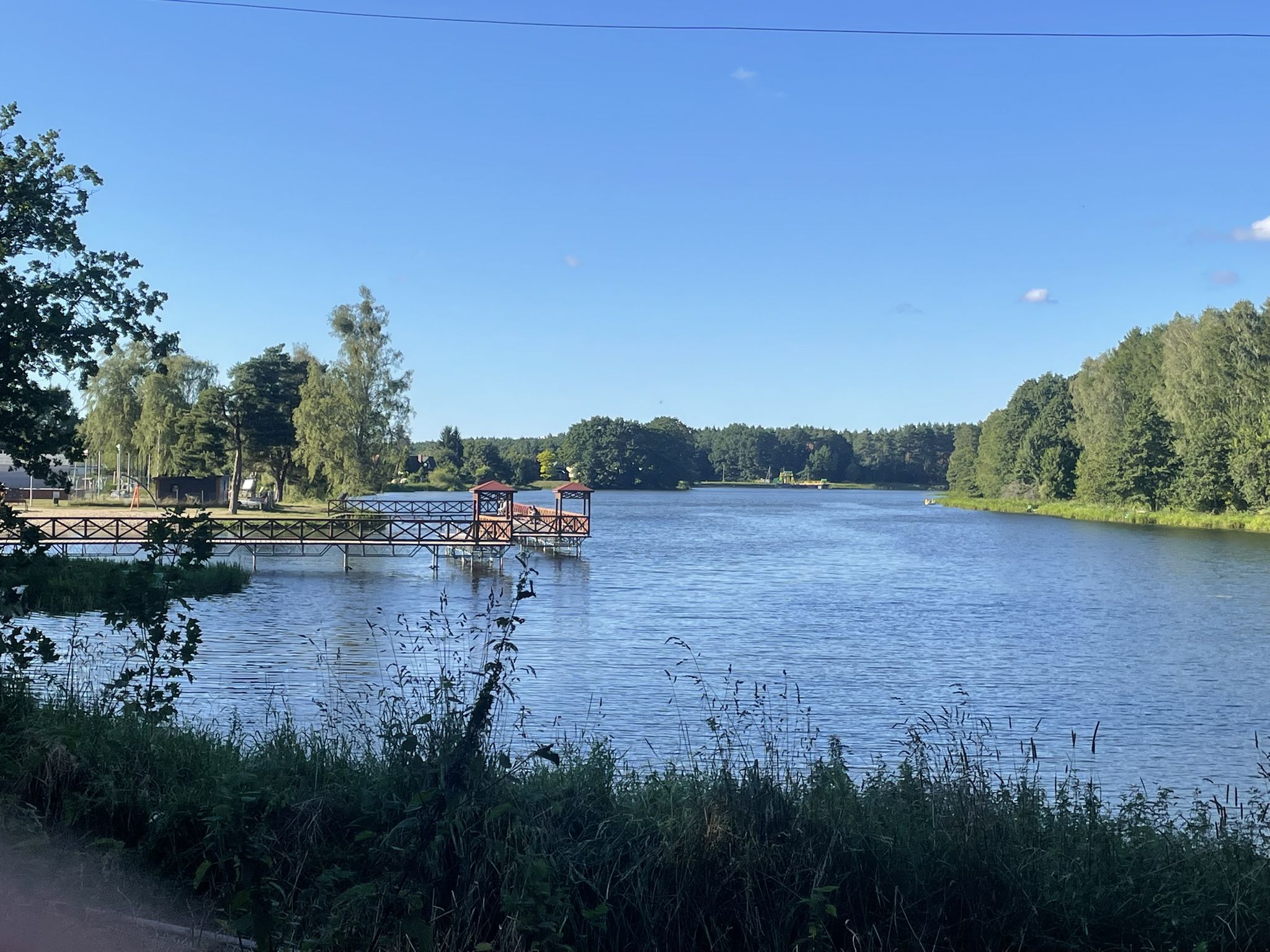 Jezioro w Rosnowie - widok od strony przeprawy